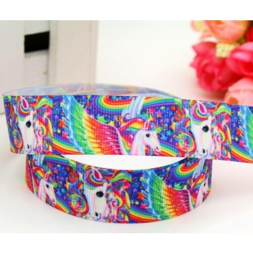 DHK 7/8'' 5yards horse printed grosgrain ribbon headwear hair bow diy decoration OEM Wholesale 22mm E1149