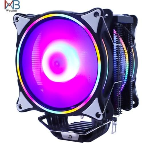 2020 Newest CPU Cooler Fan 120mm 160W TDP Cooling PWM 4PIN for LGA 115x 1366 2011 X79 X99 AMD AM3 AM4 Ventilador Fans
