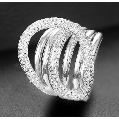 LARRAURI Brand Luxury Ring combination Stackable Mix Match Fingers Rings For Women Wedding Anniversary Holiday Party Accessories