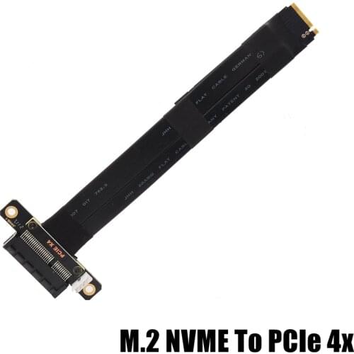 M.2 NVMe / PCIe X4 M.2 NVMe To PCI Express X4 Extender Adapter Jumper for GPU Graphics Video Cards PCIe X4 SSD RAID, LAN