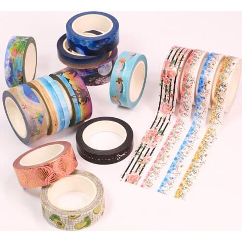 Kawaii Floral Washi Masking Tape Great for Diy Decor Scrapbooking Sticker Masking Paper Decoration Tape Adhesive School Supplies