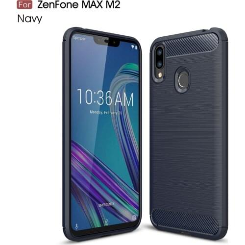 Soft Slim CASE For ASUS MAX M2 Shock Proof Drop Carbon Fiber Case For ASUS ZB633KL MAX M2 6.26 inch Ultra Thin Silicone Cover