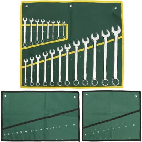 10/14/20 Pocket Double Opening Offset Ring Wrench Kit Tool Kit Tool Bag Wrench Wrench Easy Pull Bag Storage Organizer