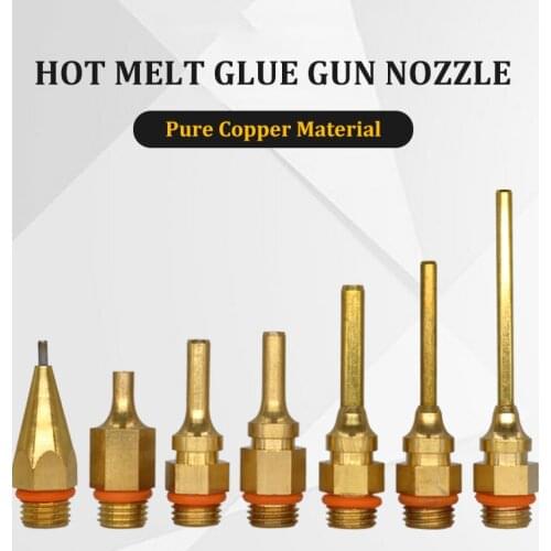 Glue Gun Nozzles Pure Copper Small Bore Long Large Diamter 1.5x32mm 1.0x36mm 2.0x50mm 3.0x70mm for Power Tools Hot Melt Glue Gun