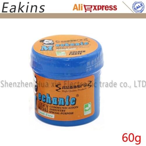 MECHANIC Low Temperature Lead-free BGA Solder Flux Paste Soldering Tin Cream SMT Solder Paste 60g Sn42/Bi58 For PCB IC SMT BGA
