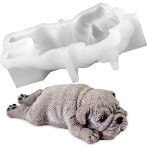 New Cute Dog Silicone Mold Mousse Cake 3D Shar Pei Mould Ice Cream Jello Pudding Blast Chilling Tool Fondant Decoration Mold