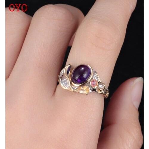 Кольца с полудрагоценными камнями OYO China At AliExpress