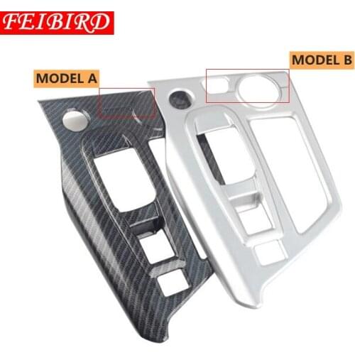 ABS MATTE / CARBON FIBER STYLE For Peugeot 5008 5008GT 2017 2018 Inner Door Armrest Window Glass Lift Button Panel Cover Trim