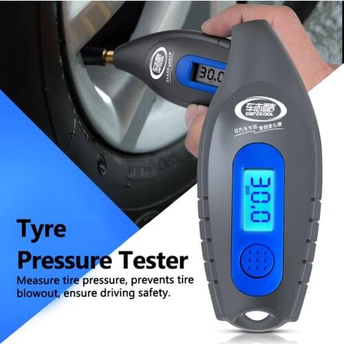 Portable Digital Display Tire Pressure Gauge Car Motorcycle Tire Pressure Test Tool High Accurancy Tyre Pressure Tester
