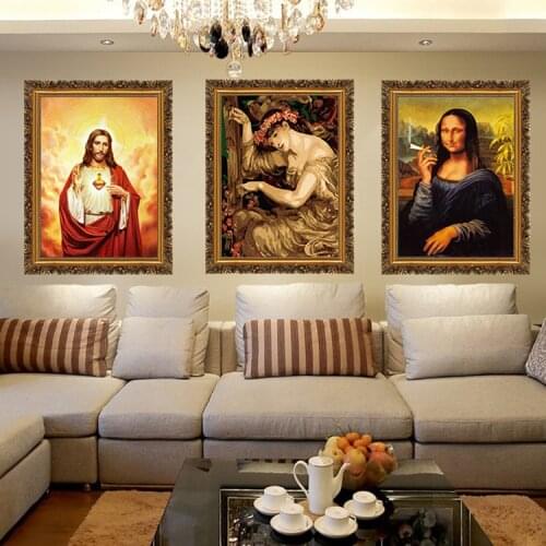 Jesus Christ Portrait Christianism Poster for Church Decorative Painting Christ Wall Hanging Painting Wall Canvas Oil Painting
