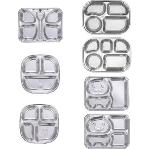 Sections Dinner Plates for Adults Kids Picky Eaters Campers and Portion Control Mes Trays Household Kitchen Restaurant