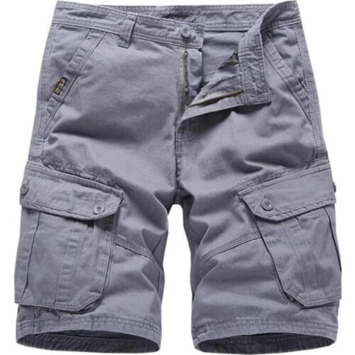 Summer Casual Shorts Men 100% Cotton Bermuda masculina Male New Men Baggy Military Zipper Pants breeches Male Tactical Shorts
