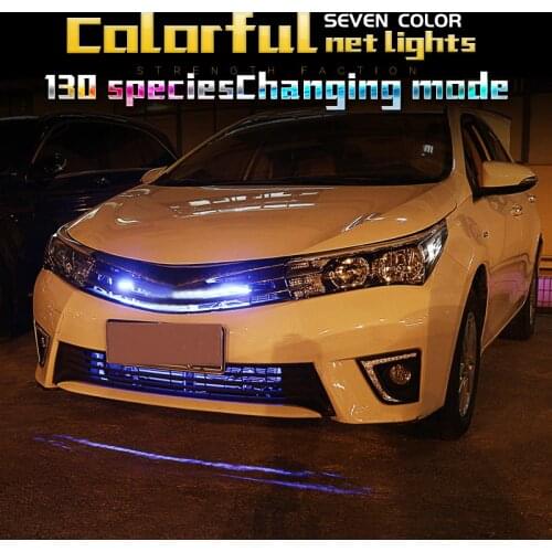 Tcact RGB LED Knight Rider net Lights with remote control rgb auto 56cm strip light for volkswagen golf 6 golf 7 golf 4