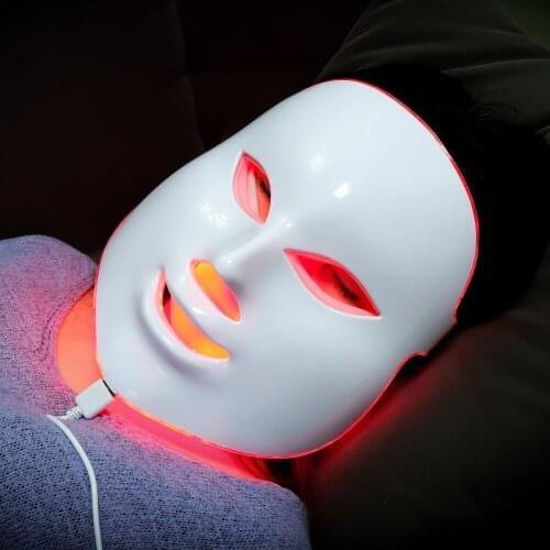 LED Facial Mask Treatment Skin Rejuvenation Whitening Facial Beauty Daily Skin Care Mask Wrinkle Acne Removal 7 Colors