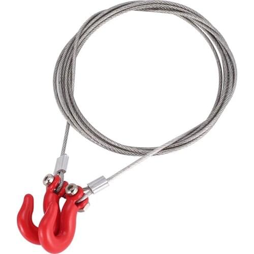 T-power 1/10 Metal Trailer Hook Tow Chain Shackle Wire for Axial SCX10 TF2Crawler RC Car Model Spare Parts Accessories