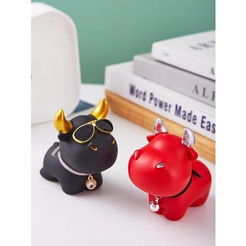 Cow Ornaments Cute Car Interior Design Home Living Room TV Cabinet Furnishings