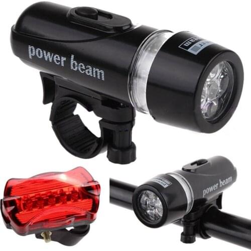 Bicycle Lights 5 LED Power Beam Torch Flashlight Bike Front Light Headlight Taillight Road MTB Mountain Bike Bicycle Accessories