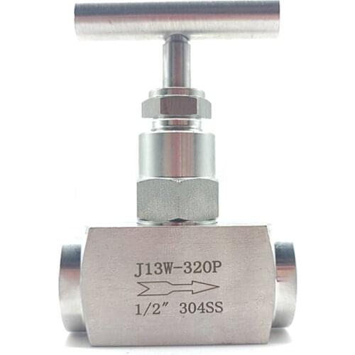 High Temperature Hydraulic Needle Valve 3/8 1/2 3/4 1 BSP Female Shut Off Needle Valve Crane 2300 PSI 304 Stainless Flow Control