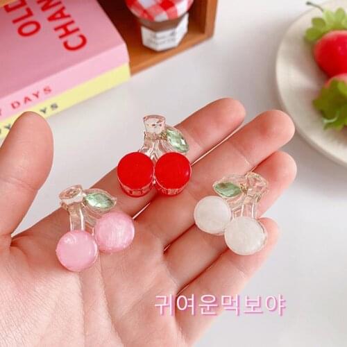 1PC Korean Kawaii Cute Cherry Hair Clip Claw Clamp for Women Girls Kids Hairpin Crab Headband Hair Gift Accessories Headwear
