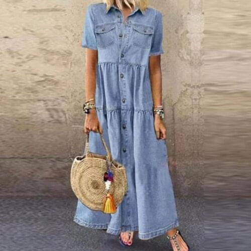 Summer Women Casual Long Dress Plus Size Short Sleeve V Neck Elegant Dresses For Women Clothing Vestidos Mujer Verano 2021