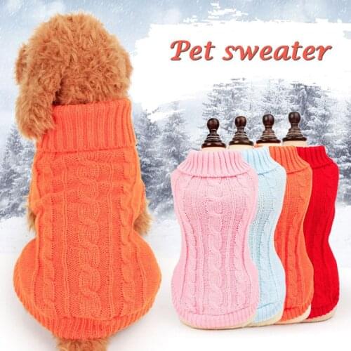 Pet Dog Sweaters Winter Clothes for Small Dogs Warm Sweater Coat Outfit for Cat Clothes Woolly Soft Dog Chihuahua T Shirt Jacket