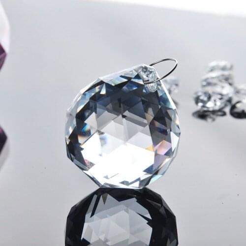 1PCS 30mm Crystal Faceted Ball,Crystal Chandelier Ball Parts For Wedding&Fengshui Products ,X-MAS Decoration