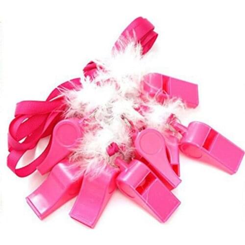 10 Pcs/pack Pink Hen Party Game Fluffy Whistles Girls Night Out Bachelorette Party Decorations Supplies Party Favors