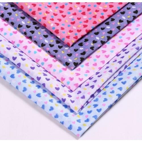 100*150cm Heart-shaped Printed Sewing Fabric By Meter DIY Childrens Clothes Room Decoration Materials