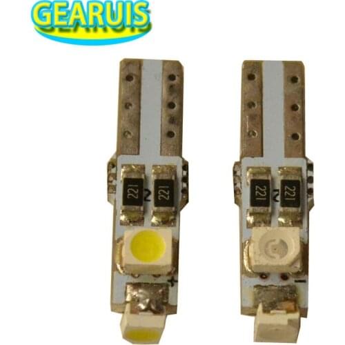 100pcs 7colors Car T5 Led 3 SMD 1210 3825 PCB 74 73 Wedge Instrument Cluster Panel Speedometer Lamp Bulb Gauge Dash Light White