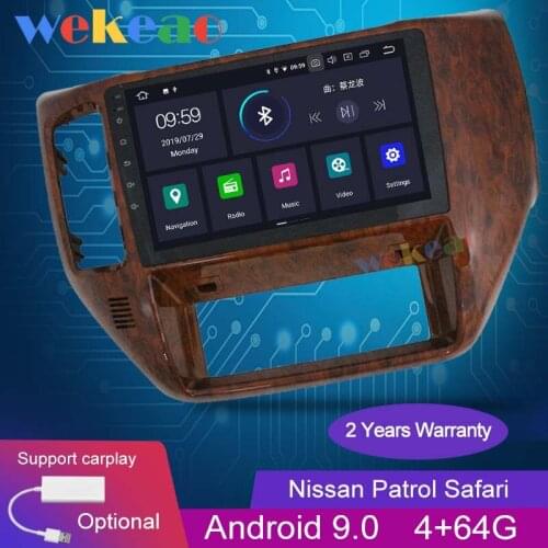 Wekeao Touch Screen 9'' 1Din Android 9.0 Car Radio Automotivo For Nissan Patrol Safari Carplay Auto GPS Navigation 2010+ WIFI 4G
