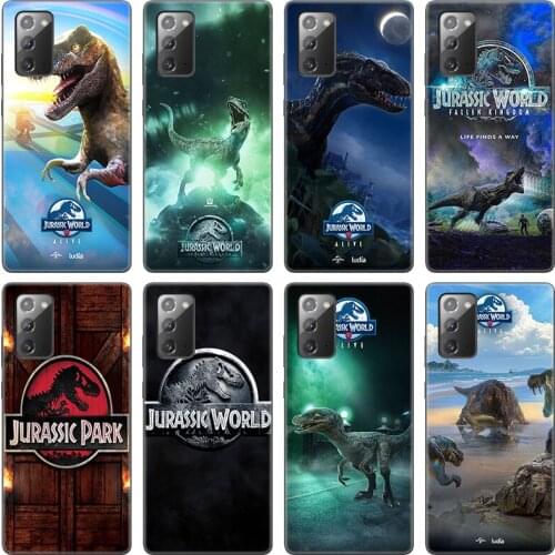 World Jurassic Park Phone Case For Samsung Galaxy S20 S21 FE S10 Lite Note 20 10 Lite S8 S9 S10E S10 Plus Ultra Black Soft Cover