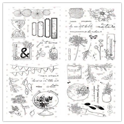 French clear Silicone Rubber Stamp for DIY scrapbooking/photo album Decorative craft 0835