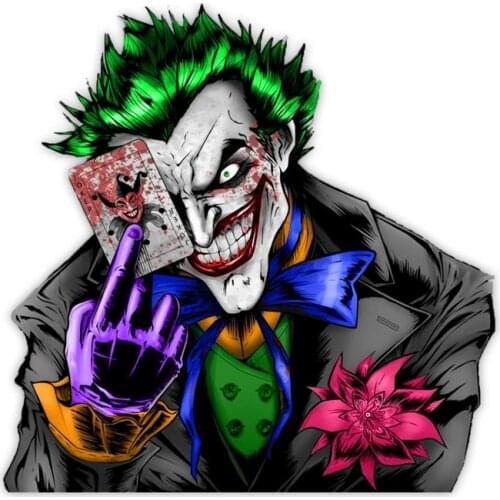 Creative Smiling Joker Fine 3D Car Stickers and Decal Styling Scratch-Proof for Bumper Window Laptop Protector Decal KK13*13cm