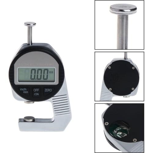 0.01MM LCD Digital Thickness Gauge Thickness Measuring Tool Paper Leather Cloth Thickness Gauge Range 0-12.7mm Micrometer