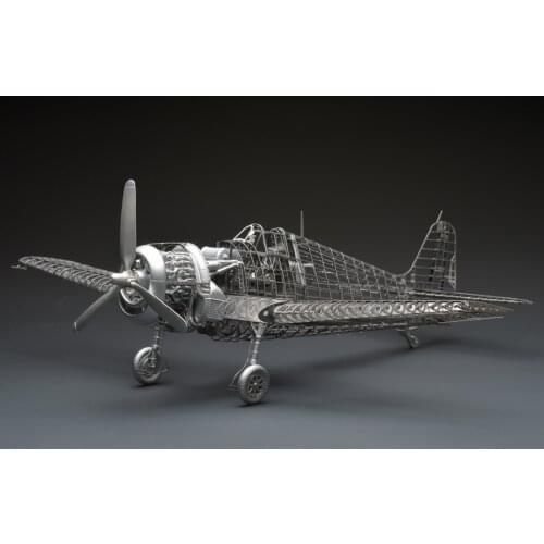 1/48 F6F-5 Aircraft Model Kit Retro Wing Movable Fighter Decoration 3D Metal Assembly Model For Kids Birthdaty Gifts 2020