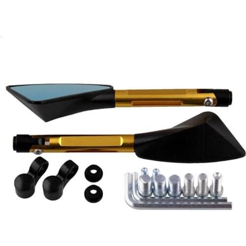 Motorcycle Electric Vehicle Modified Parts CNC Triangle Rearview Mirror Motorcycle Side View Universal Mirror