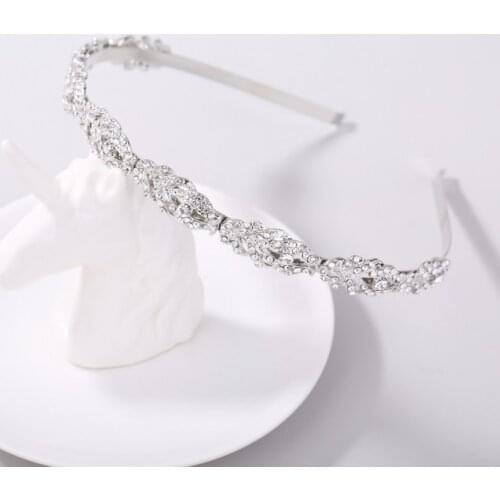 New Hair Band Wedding Hair Accessories for Women Girls Headband Hair Ornaments Headpiece Crystal Crown Hair Jewelry