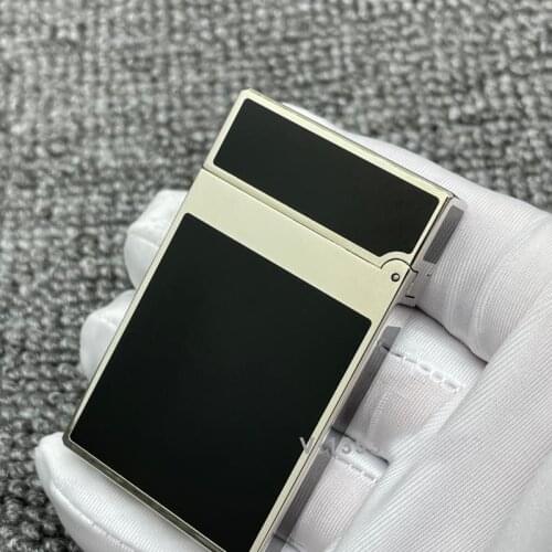 100% new vintage dupont gas lighter gas cigarette lighter polished jet gasoline flint lighter metal gas lighter