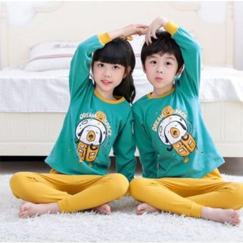 Baby Boys Girls Pajamas New Autumn Long Sleeves Childrens Clothing Sleepwear Cotton Pyjamas Sets For Kids 2 4 6 8 10 12 Years