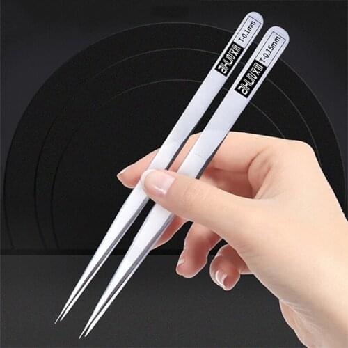 Precision CellPhone Repair Tip Tweezers Anti-static Anti-slip Clips Picking Tools For Mainboard Chip IC Flying Wire Repair