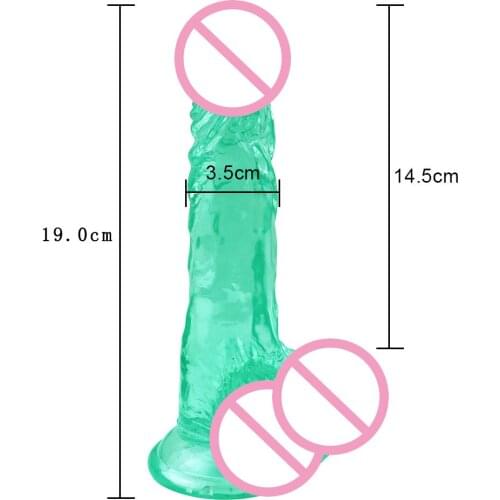 Realistic Dildo Penis Sucker Adult Toy For Woman 19x3.5 CM Dildos Anal G-Spot No Vibrator Sexshop