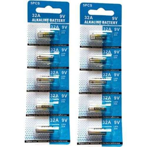 10X Alkaline Battery 32A LR32 29A L822 9V For Safety Alarm Laser Pen Toy Torch