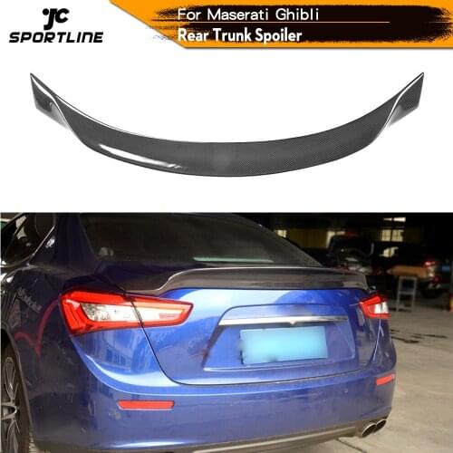 Rear Trunk Spoiler for Maserati Ghibli 2014 - 2016 Carbon Fiber Rear Trunk Spoiler Boot Lip Wing Spoiler