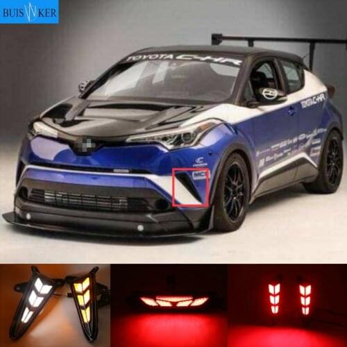 LED DRL For Toyota C-HR CHR 2016 2017 2018 2019 Daytime Running Light Rear Tail bumper Fog Lamp Brake light Warning light