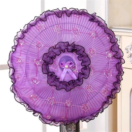 1Pcs Fashion Bud Silk Printing Pastoral Cloth Art Fan cloth cover Fan Dust Cloth Cover Home Decoration