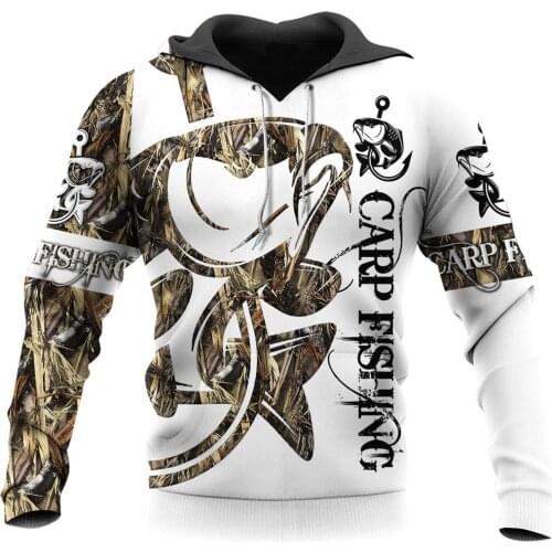 New Carp Fishing 3D Print Hoodie Men/women Harajuku Pullover Unisex Casual Streetwear Z001