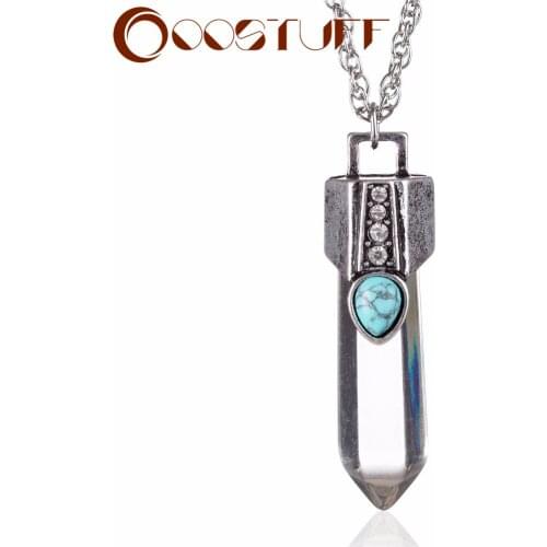 Vintage Beautiful Women jewelry Men statement necklaces & pendants Nature Stone Pendant necklace women collares Chokers collier