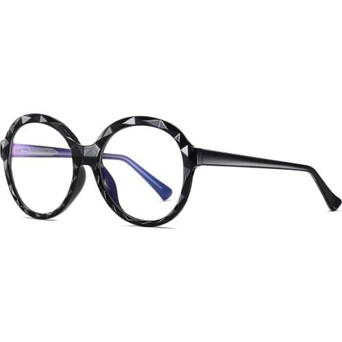 Womens Blue Light Blocking Computer Glasses Anti Blue Ray Oversize Retro Round Eyeglasses Myopia non Prescription Eyewear Frames