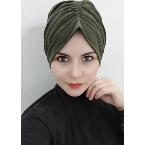 Kadın Toka Şapka Bone Haki