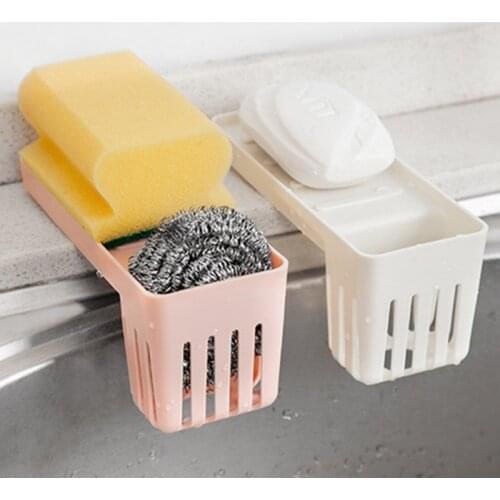 1PCS Sink Suction Cup Rack Cleaning Brush Rack Drain Chopsticks Storage Bag Home Kitchen Free Punch Soap Storage Rack
